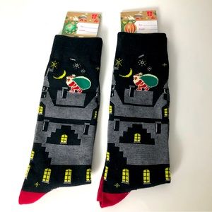 2 Pair K. BELL Men’s Christmas Socks Size 10-13 NWT
